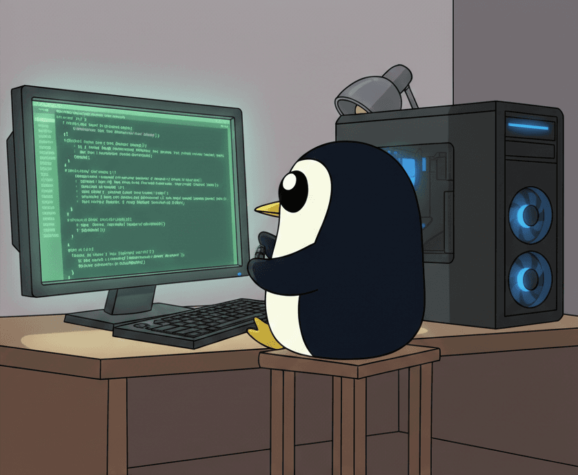 Happy Pepe with Keyboard